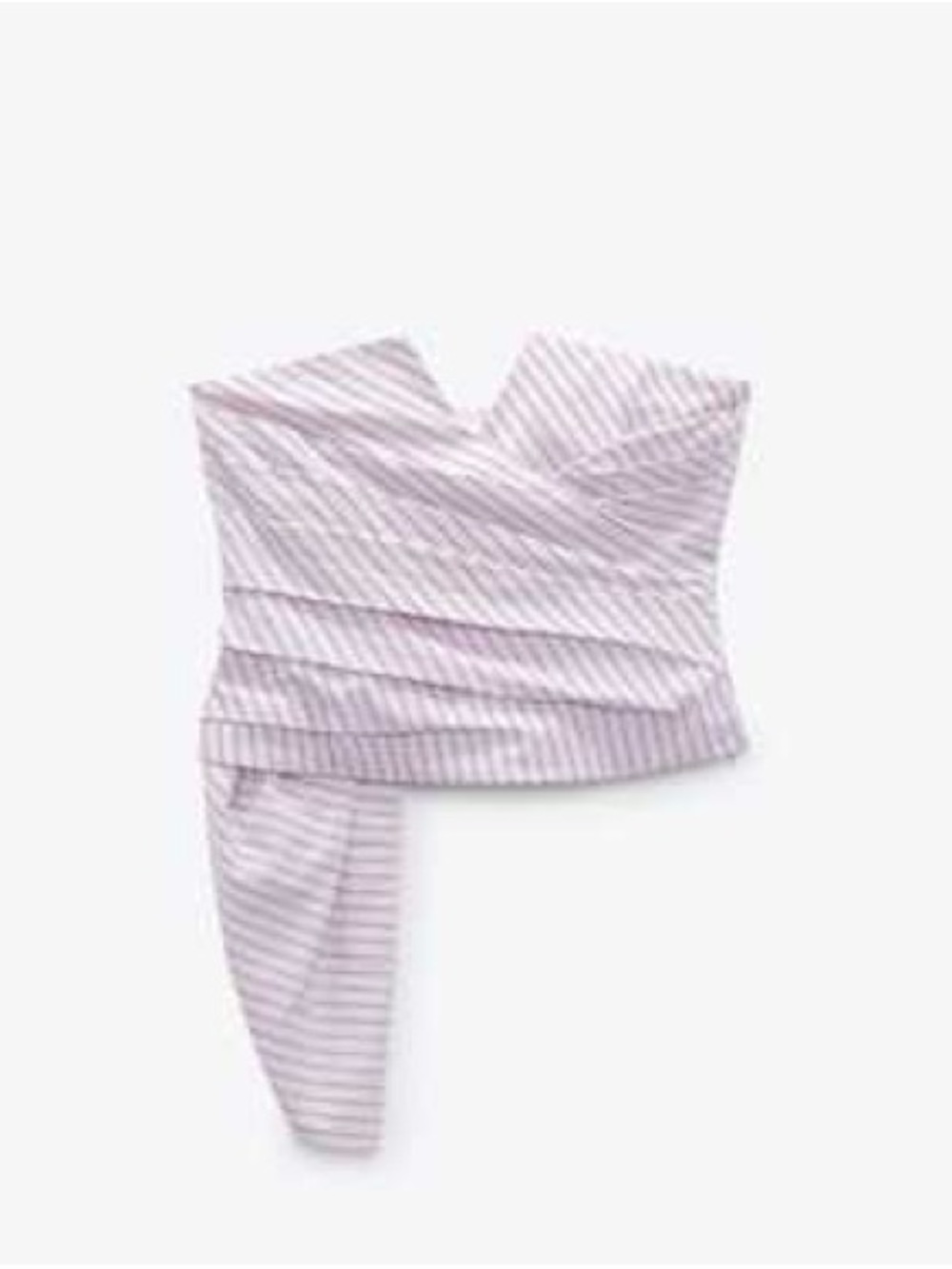 Zara Pink Pinstripe Strapless Top
